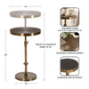 Kate and Laurel - Engles Adjustable Embossed Metal Table and Plant Stand