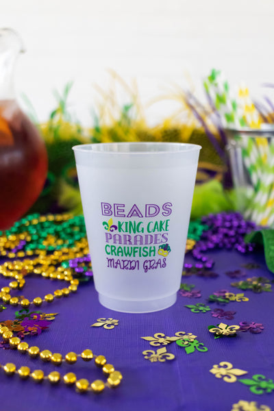 Mardi Gras Frosted Cup Set – Birdwell's