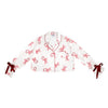 Ruffled Candy Canes PJ Set with Velvet Ties