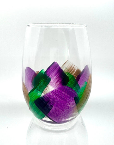 Mardi Gras Stemless Wine Glass – Birdwell's