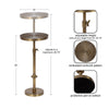 Kate and Laurel - Engles Adjustable Embossed Metal Table and Plant Stand