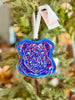 Songbird Grove Collection - Acrylic Red and Blue Bulldog Christmas Ornament