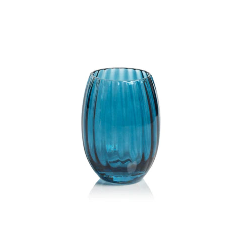 Blue Azure Stemless Glass