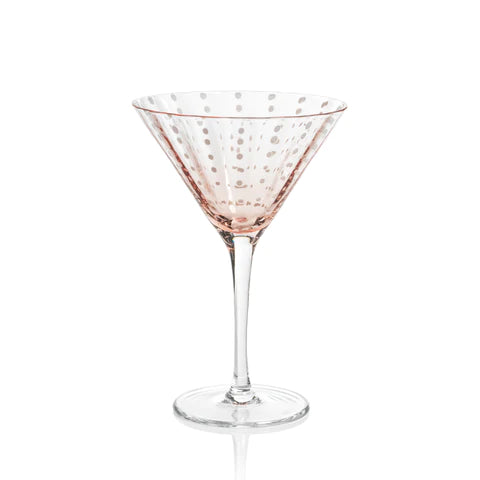 White Dot Martini Glass