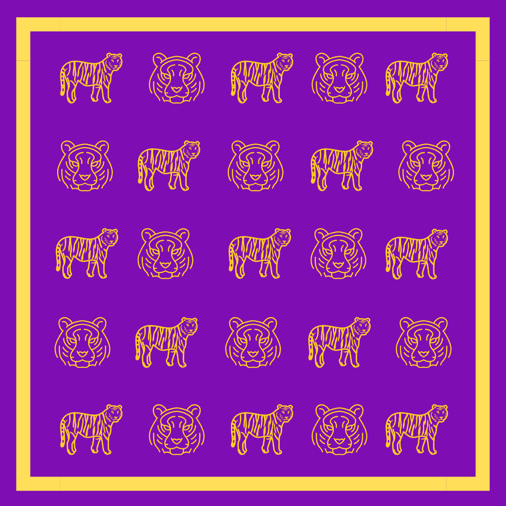 LSU Bandana Gameday Scarf