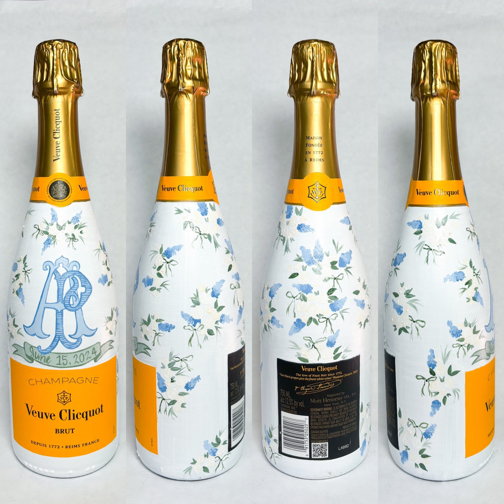 Hand Painted Custom Champagne Bottle