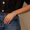 Pave Cuban Link Open Bangle Bracelet