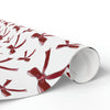 Coquette Bow Crimson and White Wrapping Paper