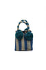 Straw Mini Bag with Pompom Accent