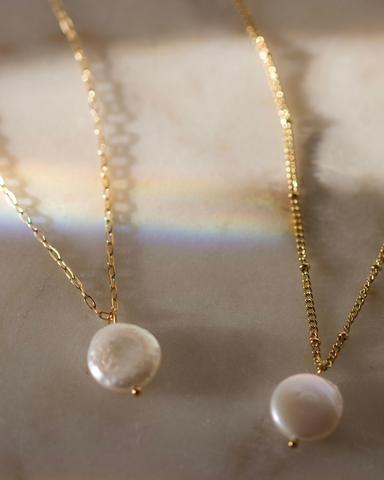Coin Freshwater Pearl Necklace
