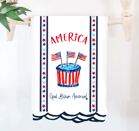 America Birthday Tea Towel