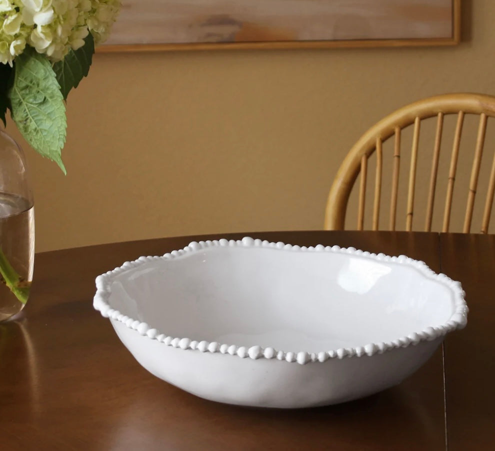 Melamine Beaded Large Pasta Bowl