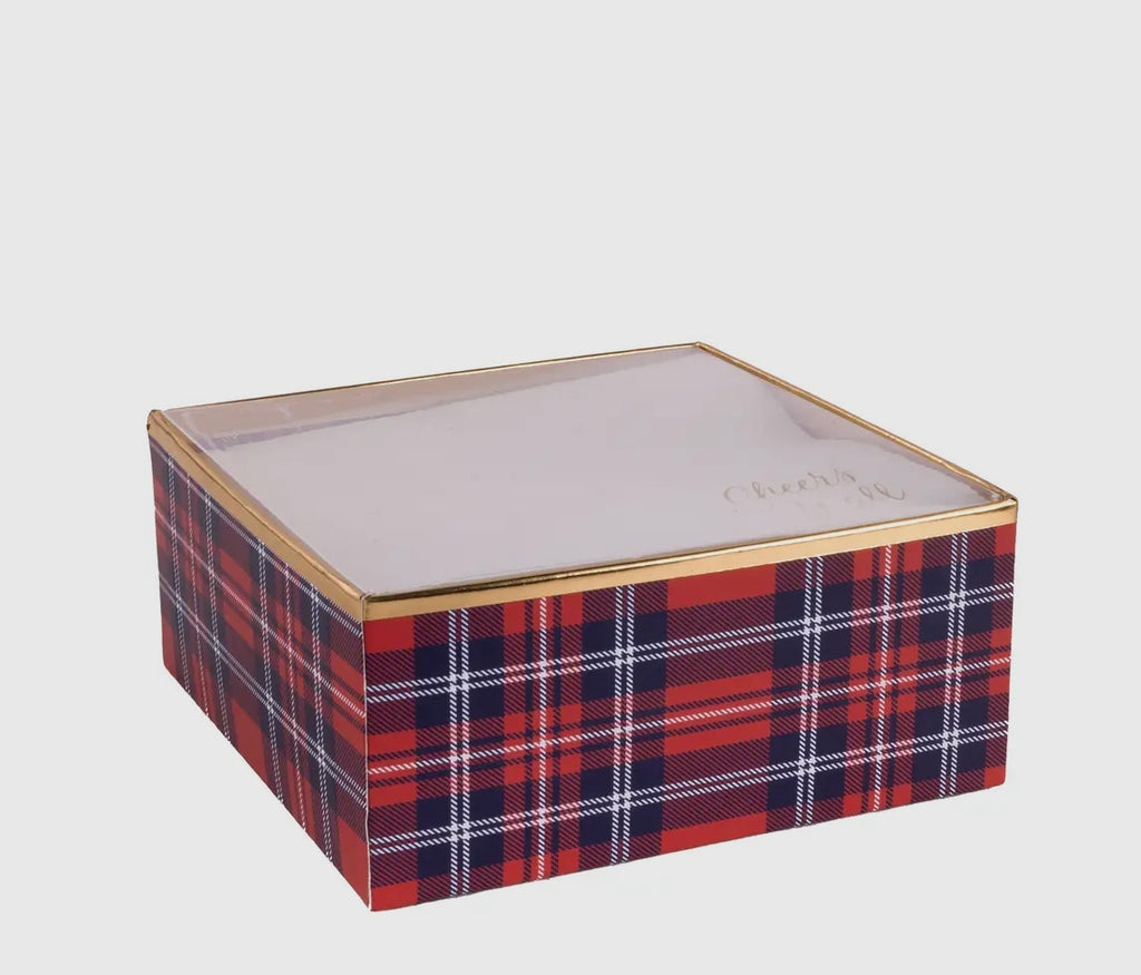 Angie Plaid Cocktail Napkins