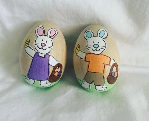 Hand Painted Wooden Easter Egg