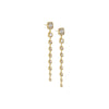 CZ Emerald Bezel Drop Stud Earrings
