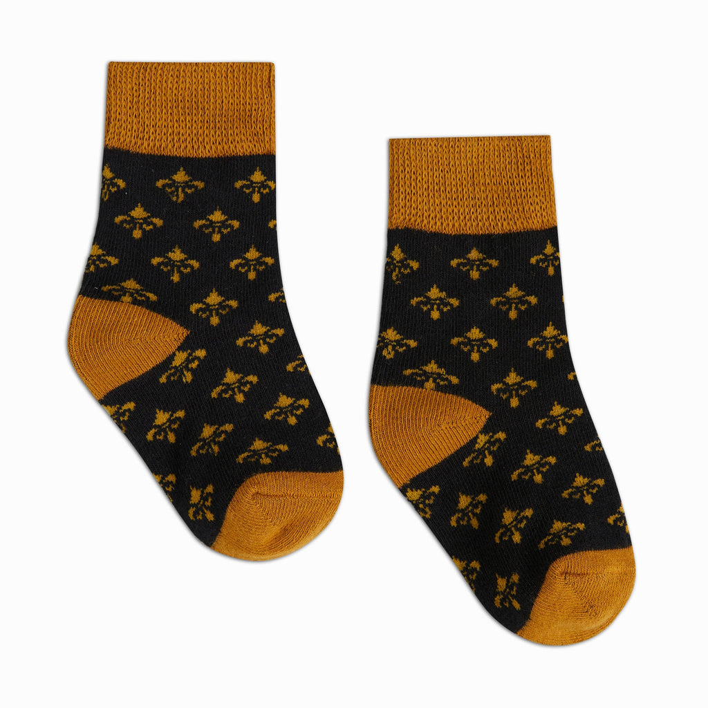 Bonfolk Black & Gold Baby Socks