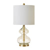 Clear Gold Glass Table Lamp