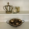 Hand-Beaded Metal Crown Table Ornament