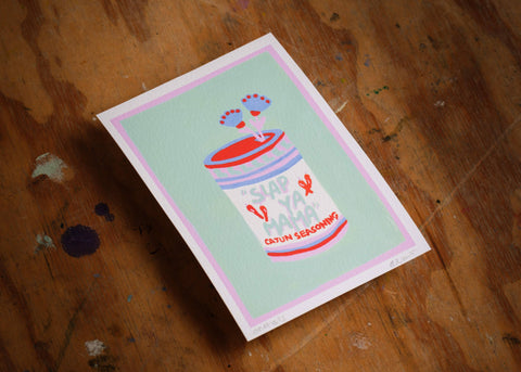 Okra Bits - Slap Ya Mama Pink Print