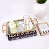 Gold Bamboo Mirrored Tray