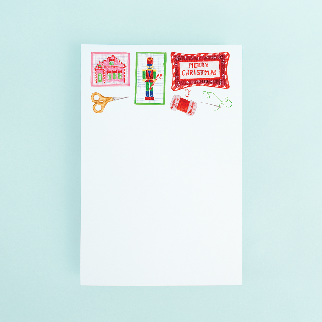 Holiday Needlepoint Notepad
