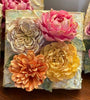 Sculpted Floral Mixed Bouquet Canvas Art