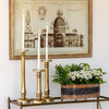 Classic Gold Cast Aluminum Candleholder, Medium