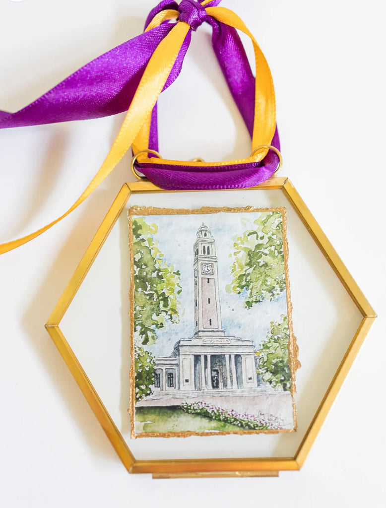 LSU Memorial Tower Art Ornament