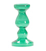 Emerald Glass Blown Candleholder