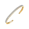 Pave Cuban Link Open Bangle Bracelet