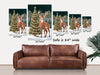 Christmas Deer Winter Wildlife Canvas Wall Art