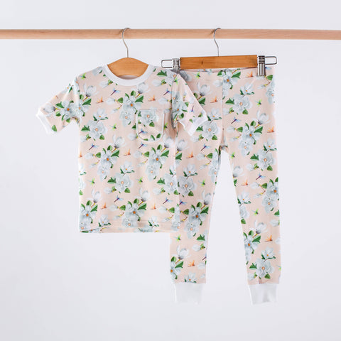 Pink Magnolia Organic Cotton Pajama Set
