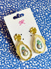 Sandy + Rizzo - Gold Coastal Acrylic Earrings