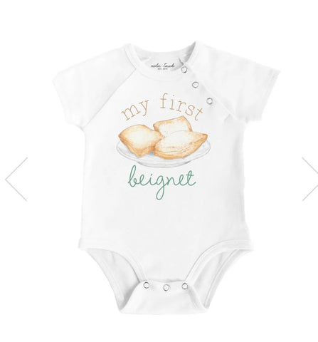 “My First Beignet” Onesie