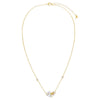 Teardrop W/ Bow Motif Pendant Necklace