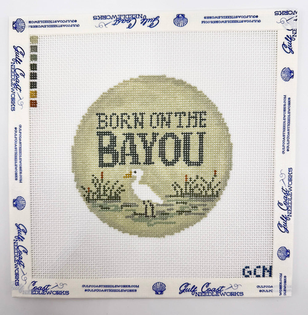 Born on the Bayou Hand-Painted Needlepoint Canvas