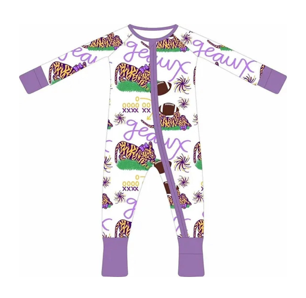 Purple Tiger Print Pajamas