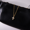 Petite Pearl Cross Necklace