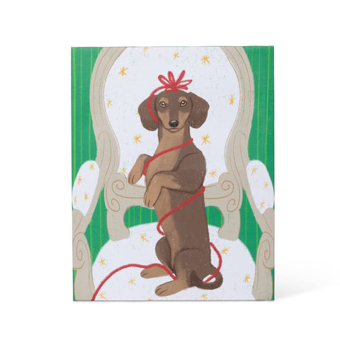 Holiday Dachshund Canvas Print