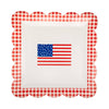 Gingham Flag Paper Plates
