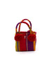 Straw Mini Bag with Pompom Accent