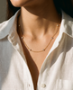 CZ Bezel Station Necklace