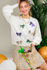 Bow Embroidered Knitted Sweater