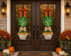 Pumpkin Topiary Door Hanger