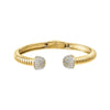 Pave Double Ball Bangle Bracelet