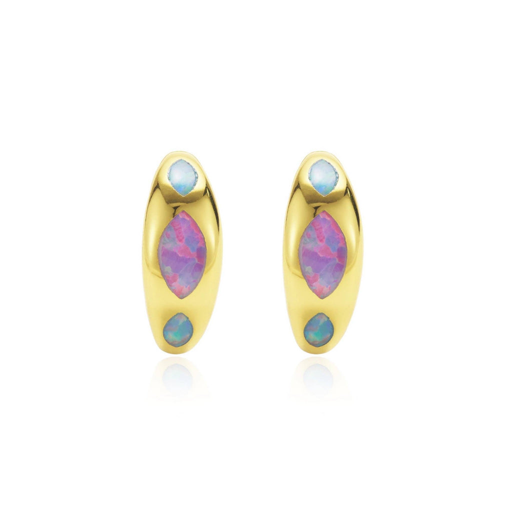 Caribbean Opal Hoops