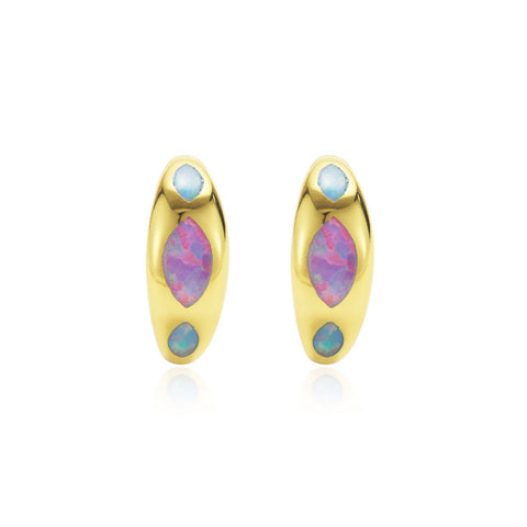 Caribbean Opal Hoops