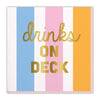 Drinks on Deck Gold Foil Striped Napkins