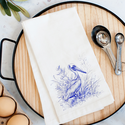 Marsh Pelican Tea Towel