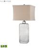 Hammered Gray Glass Table Lamp